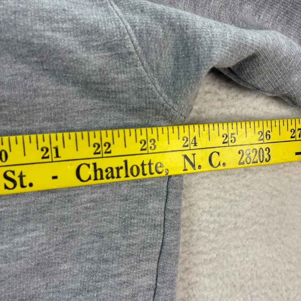 Vintage Wolf Crewneck Sweatshirt Mens Medium Gray Pullover 90s Nature OVB Animal - Picture 5 of 7